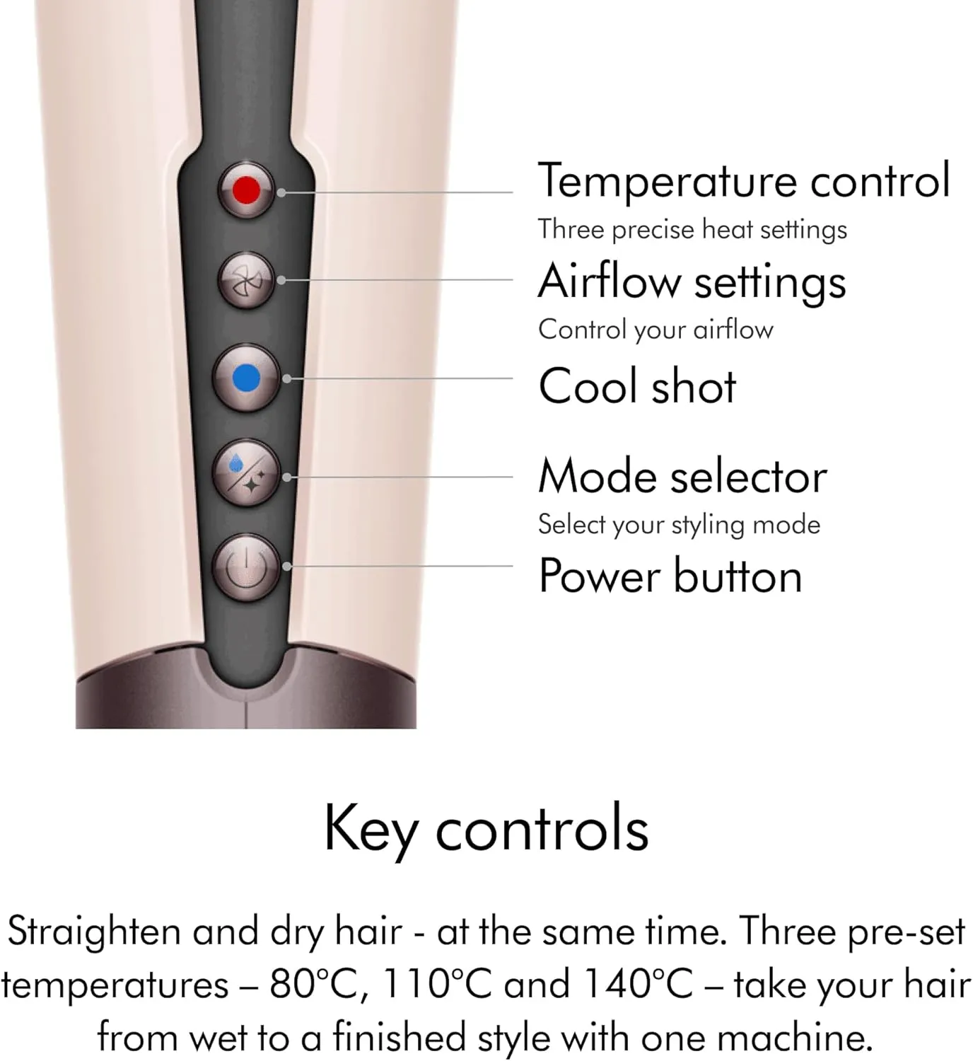 Dyson Airstrait™ straightener Ceramic Pink